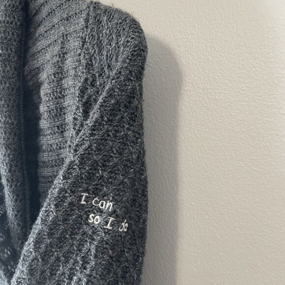 Odd Molly Long Cardigan Sweater S (1) Gray Wool Alpaca Blend 767 Tie Waist - Picture 6 of 15